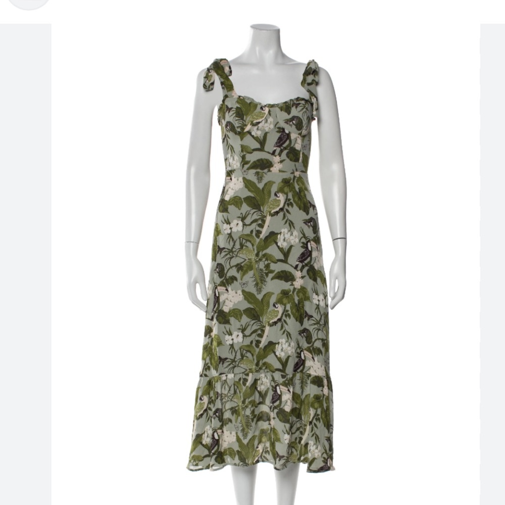 Reformation Nikita Dress in Tropical floral pattern